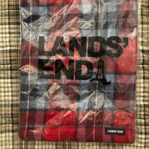 Lands' End Red and Blue Plaid Dog Bandana Clothing